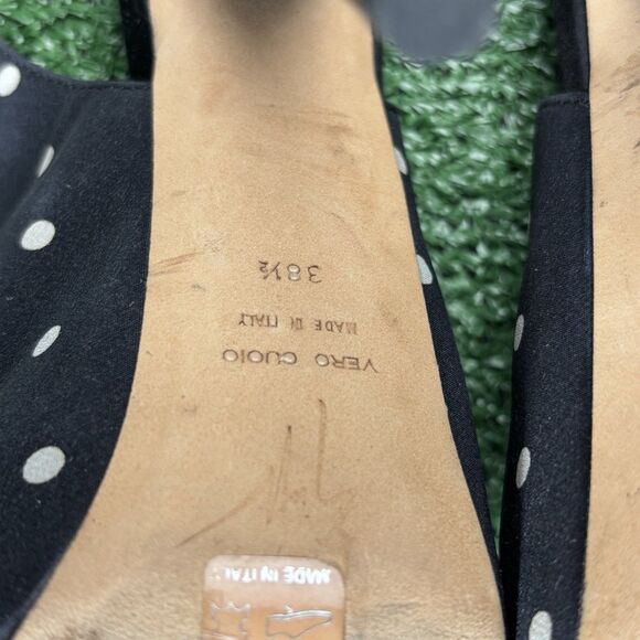 Giuseppe Zanotti Black Polka Dots Peep Toe Slingback Platform High Heels 38.5 - Picture 6 of 8